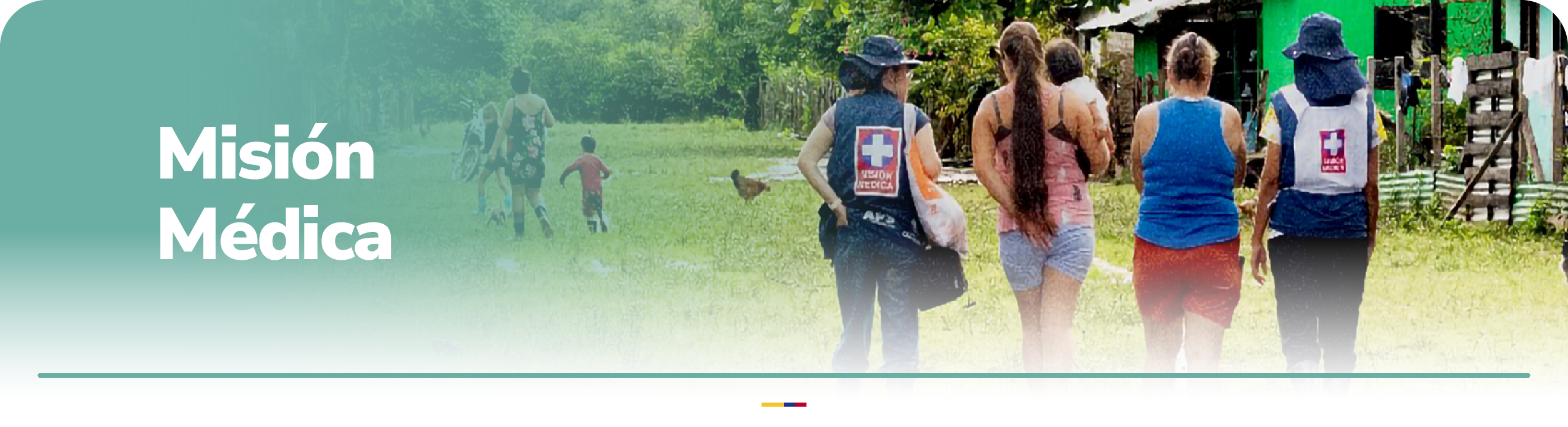 Misión Médica acompañando una familia en el campo